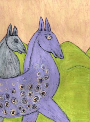 Original Figurative Animal Painting by Olga Nikitina