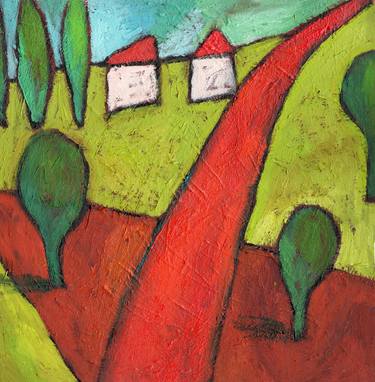 Original Figurative Rural Life Painting by Olga Nikitina