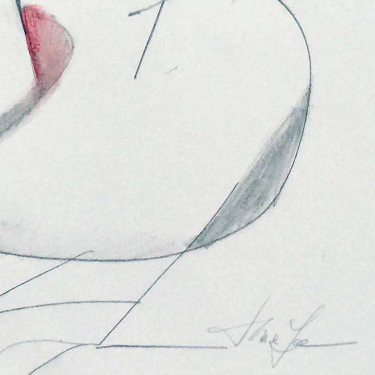 Original Abstract Animal Drawing by Alma Lee