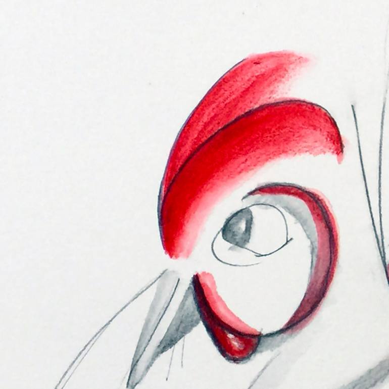 Original Abstract Animal Drawing by Alma Lee