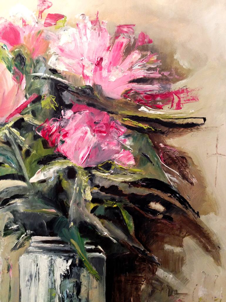 Original Figurative Floral Painting by Carlo Toma'