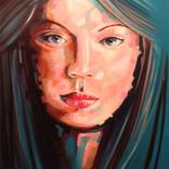 Light blue portrait by Carlo Toma'