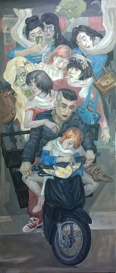 Original Realism People Paintings by Tung Doan