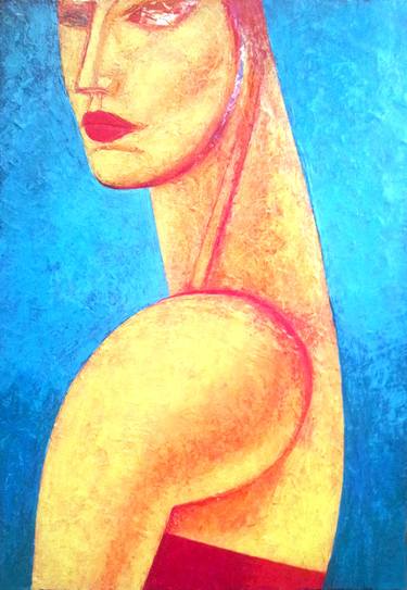 Original Figurative Women Paintings by andrea pinori