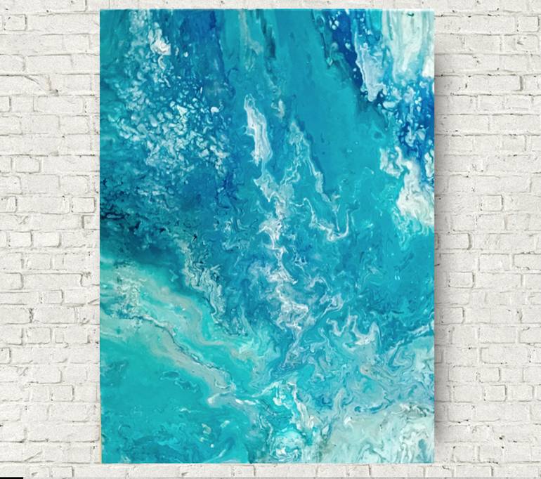 Blue Sea Painting by maura flynn | Saatchi Art