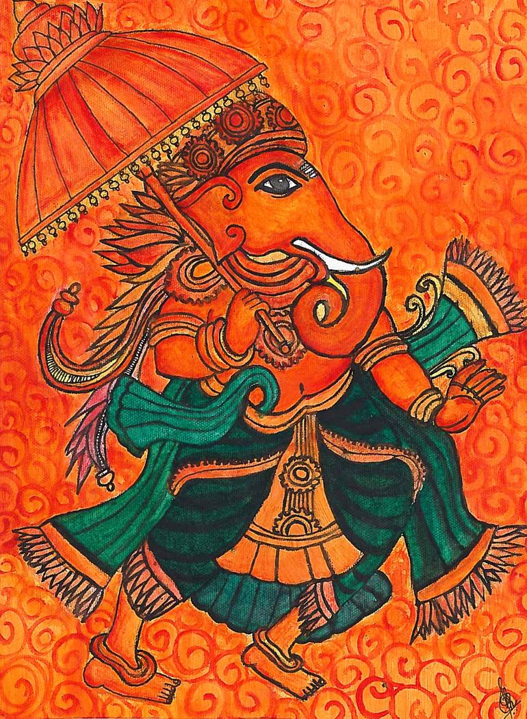 mural painting ganapathi