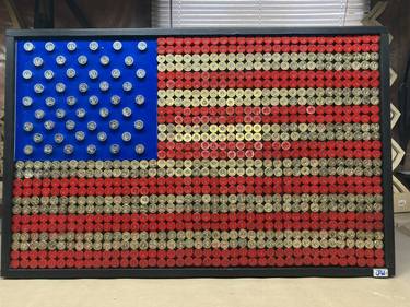 American flag from recycled materials thumb