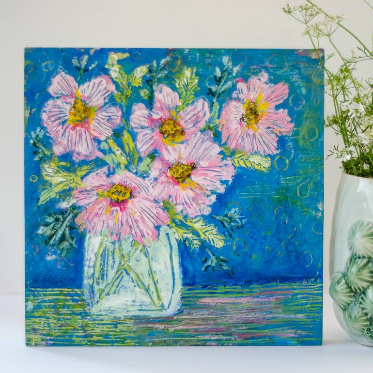 Original Abstract Floral Painting by Ksenia Yakovleva