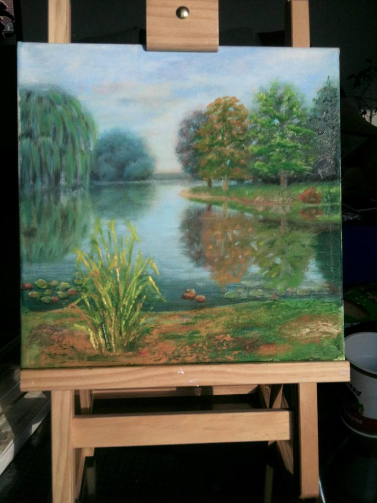 Original Color Field Painting Landscape Painting by Slavica Macasev