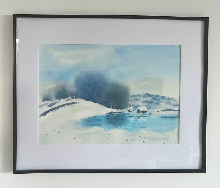Original Color Field Painting Landscape Painting by Slavica Macasev