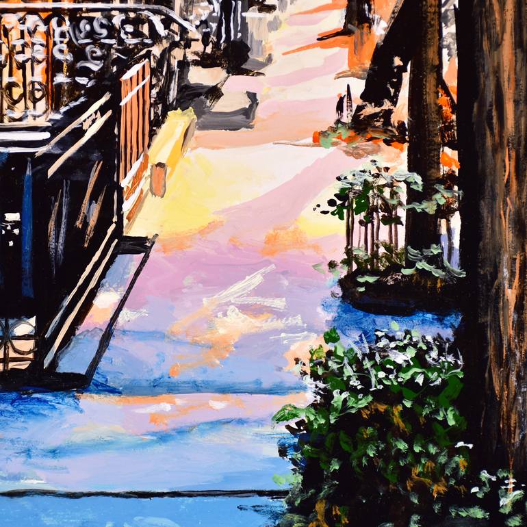 Original Contemporary Cities Painting by Socrates Rizquez