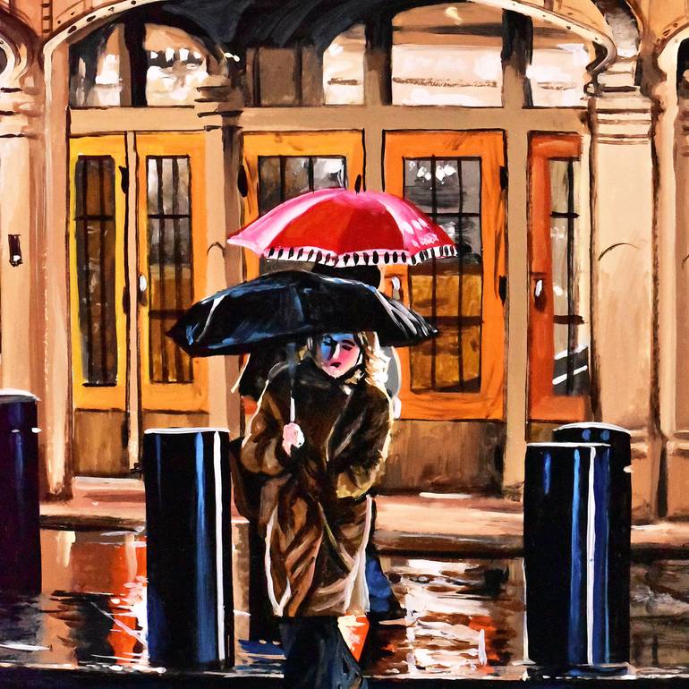 Original Impressionism Cities Painting by Socrates Rizquez