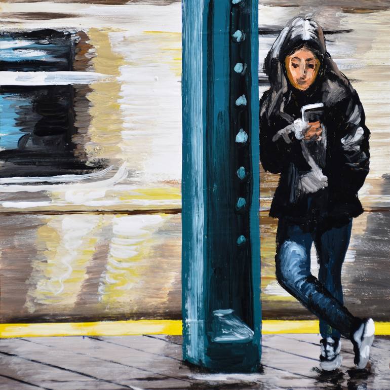 Original Figurative Transportation Painting by Socrates Rizquez