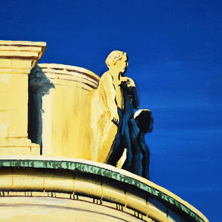 Original Impressionism Architecture Painting by Socrates Rizquez