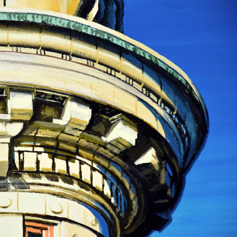 Original Impressionism Architecture Painting by Socrates Rizquez