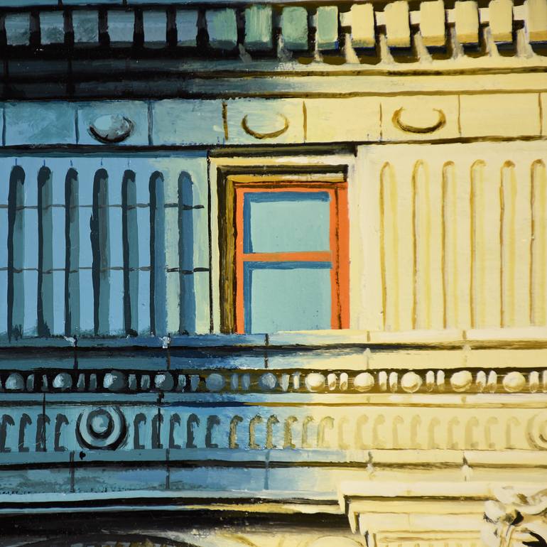 Original Impressionism Architecture Painting by Socrates Rizquez