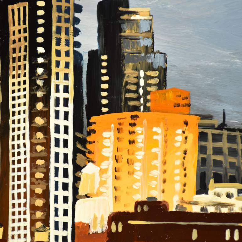 Original Impressionism Cities Painting by Socrates Rizquez