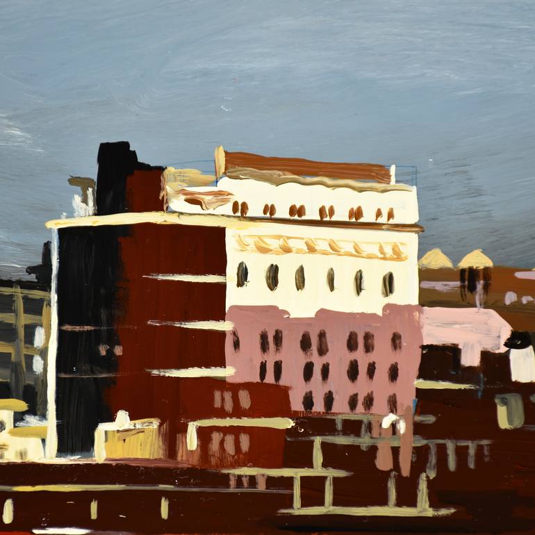 Original Impressionism Cities Painting by Socrates Rizquez