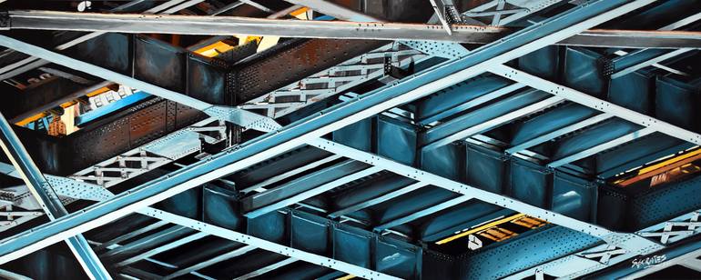 Original Architecture Painting by Socrates Rizquez | Impressionism Art on Wood | New York #31