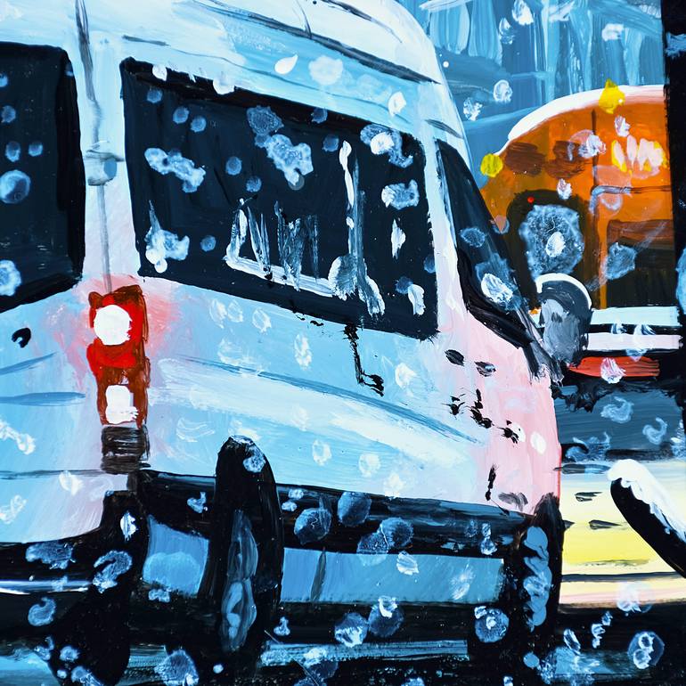 Original Impressionism Cities Painting by Socrates Rizquez