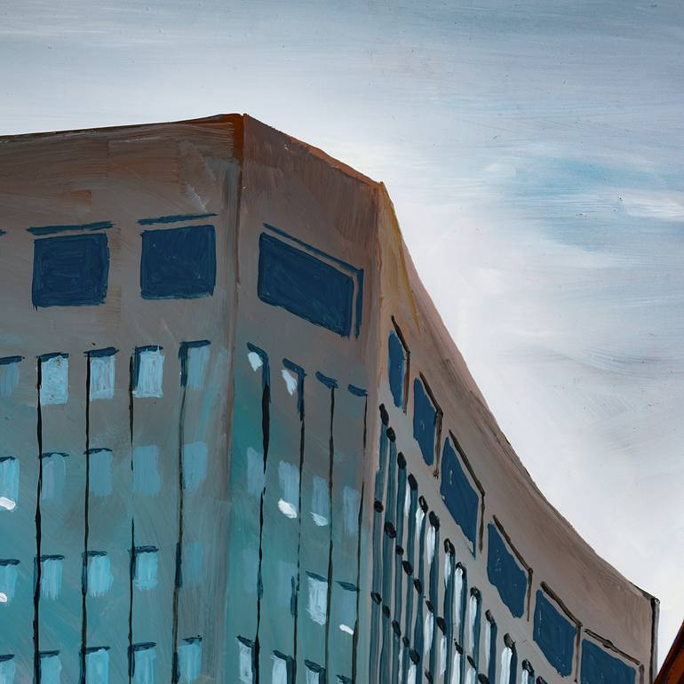 Original Impressionism Architecture Painting by Socrates Rizquez