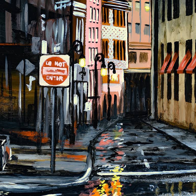 Original Impressionism Architecture Painting by Socrates Rizquez