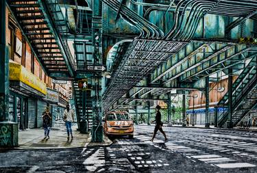 Original Photorealism Cities Paintings by Socrates Rizquez