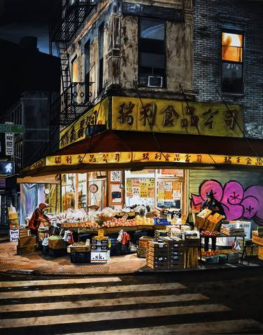 Original Realism Cities Paintings by Socrates Rizquez
