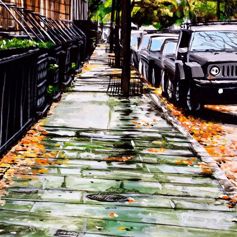 Original Impressionism Cities Painting by Socrates Rizquez