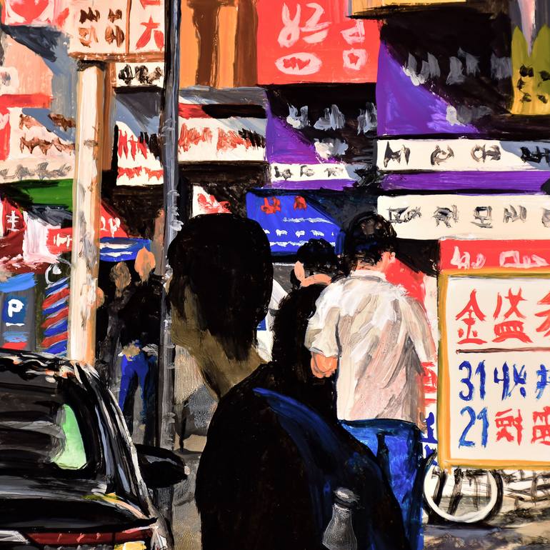 Original Impressionism Cities Painting by Socrates Rizquez