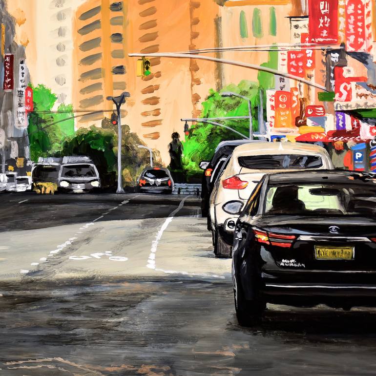 Original Impressionism Cities Painting by Socrates Rizquez
