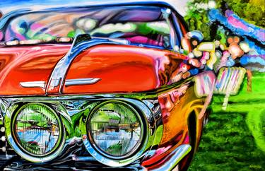 Original Pop Art Car Paintings by Socrates Rizquez