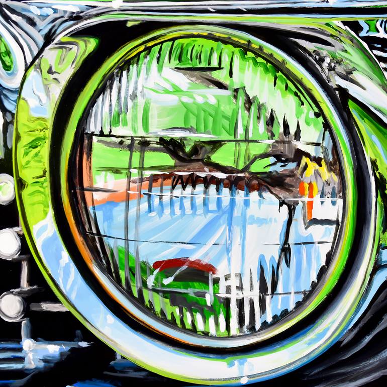 Original Impressionism Car Painting by Socrates Rizquez