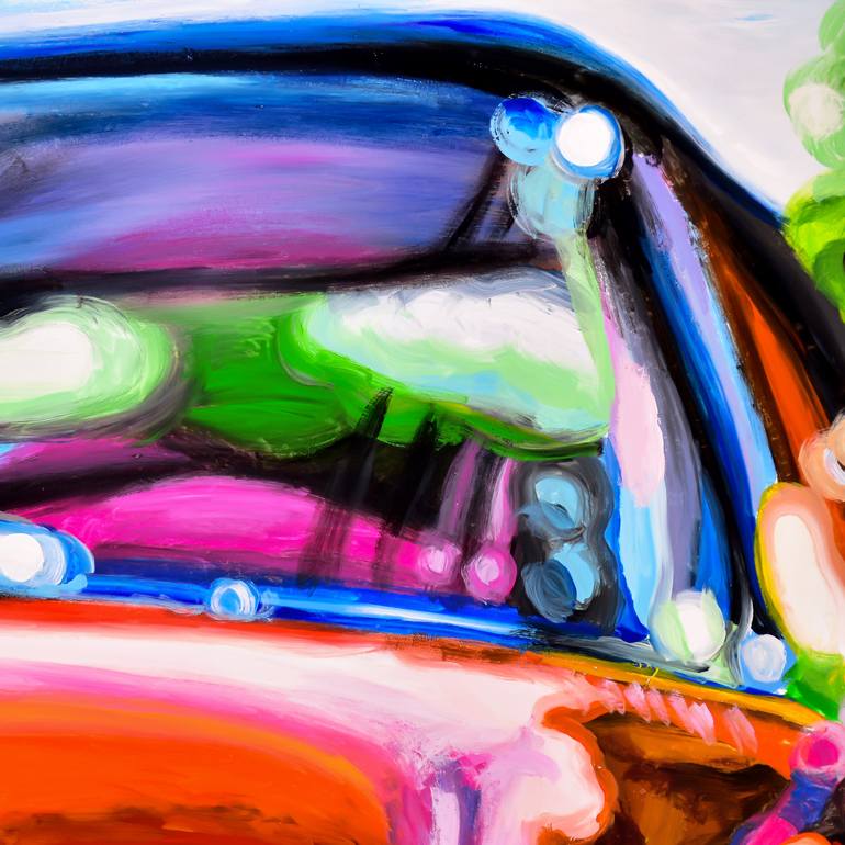 Original Impressionism Car Painting by Socrates Rizquez