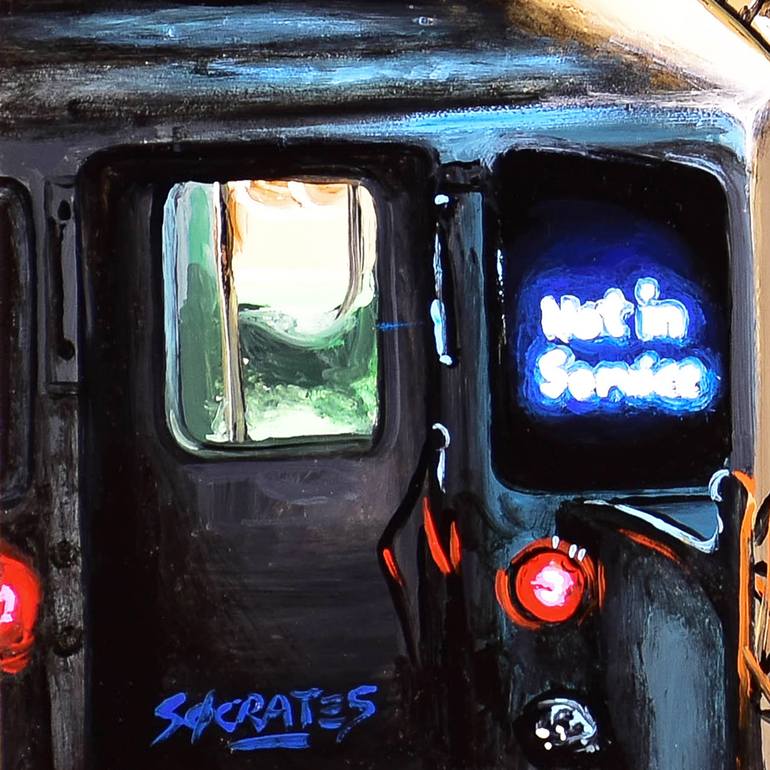 Original Impressionism Transportation Painting by Socrates Rizquez