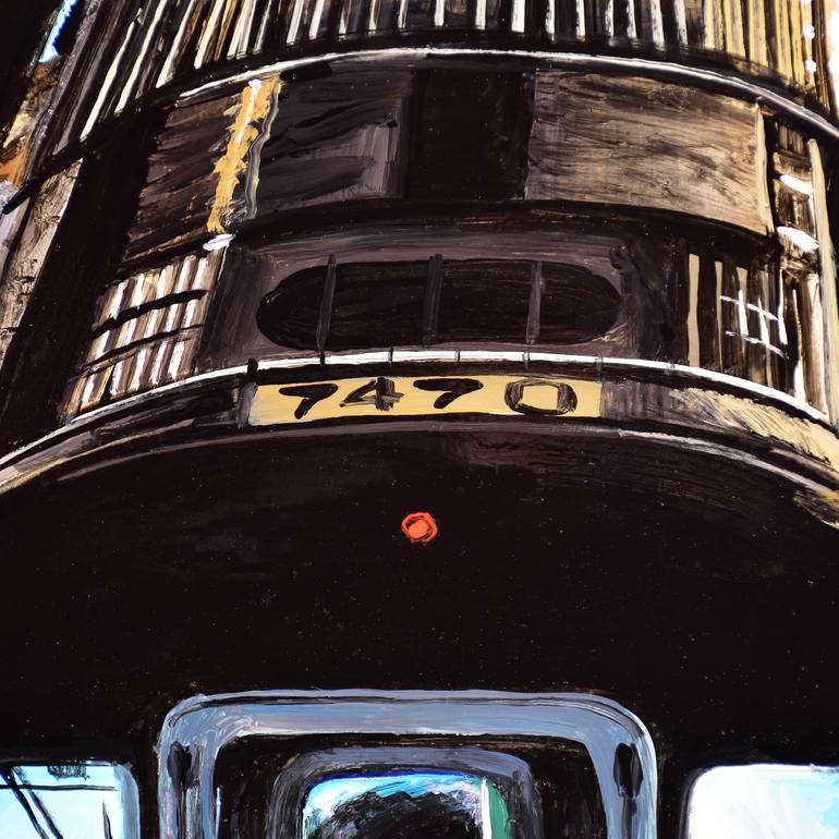 Original Impressionism Transportation Painting by Socrates Rizquez