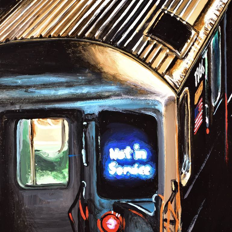 Original Train Painting by Socrates Rizquez