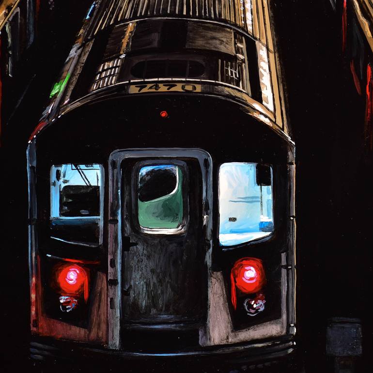 Original Train Painting by Socrates Rizquez