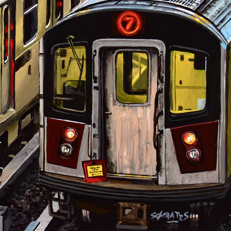 Original Impressionism Transportation Painting by Socrates Rizquez