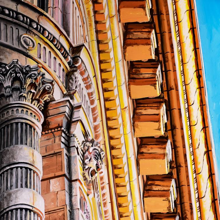 Original Figurative Architecture Painting by Socrates Rizquez