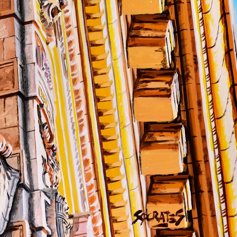 Original Figurative Architecture Painting by Socrates Rizquez