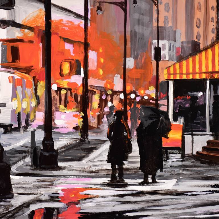 Original Impressionism Cities Painting by Socrates Rizquez