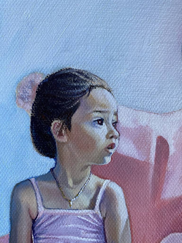 Original Fine Art Children Painting by Elena Zima