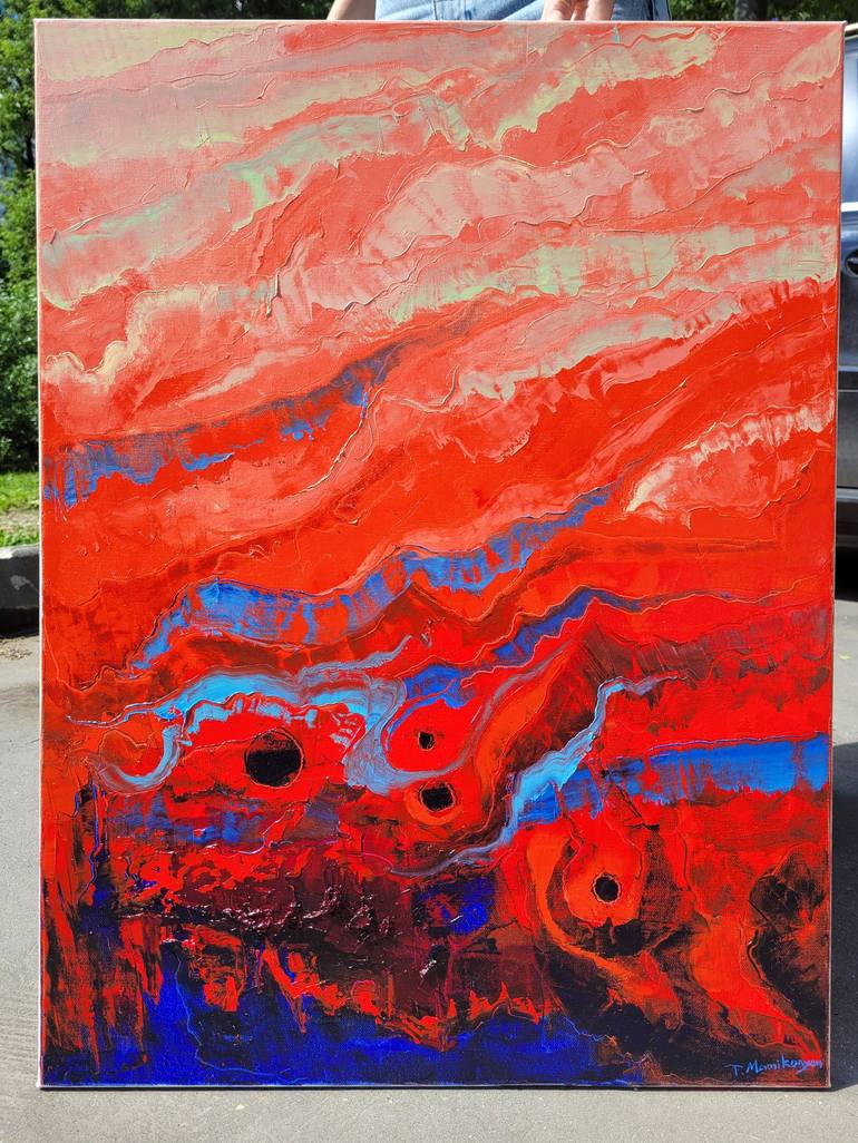 Original Abstract Expressionism Abstract Painting by Tigran Mamikonyan