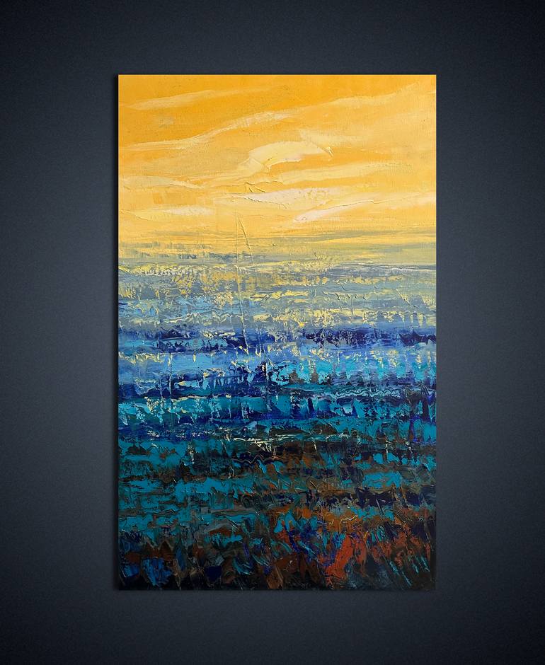 Original Abstract Landscape Painting by Tigran Mamikonyan