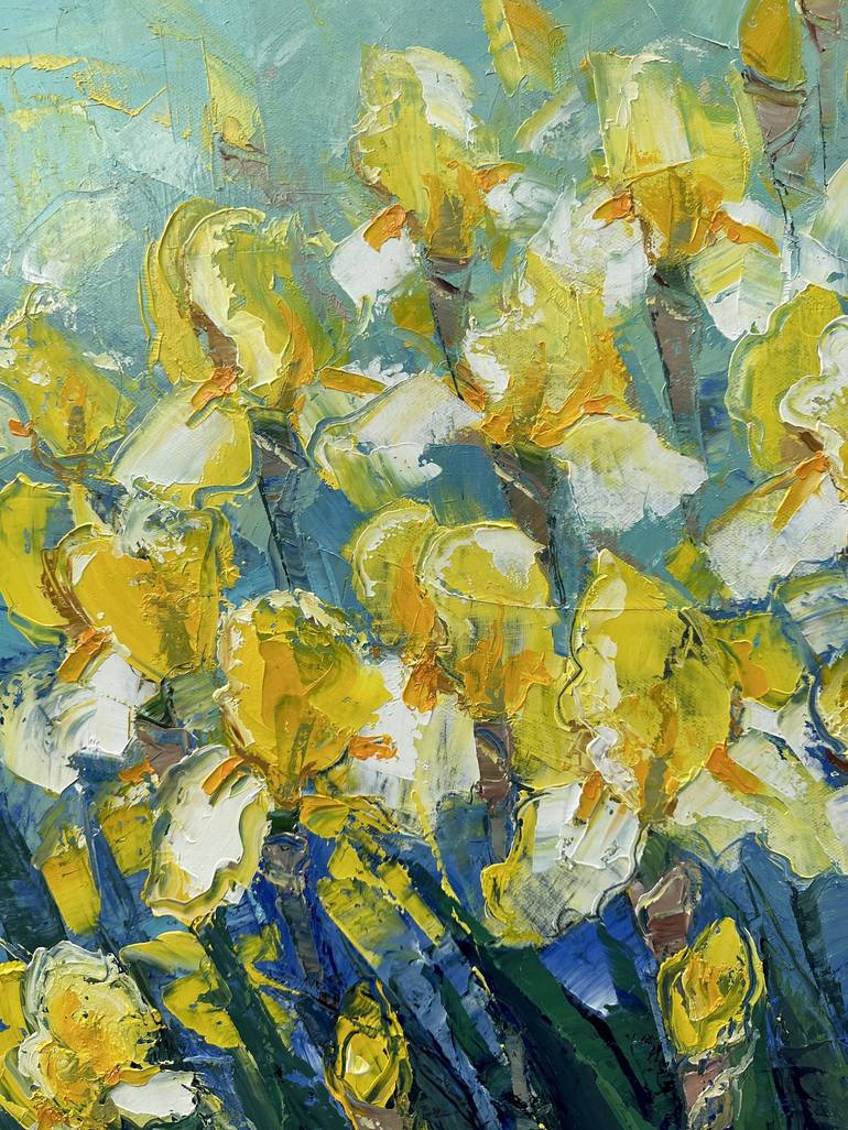 Original Abstract Expressionism Floral Painting by Tigran Mamikonyan