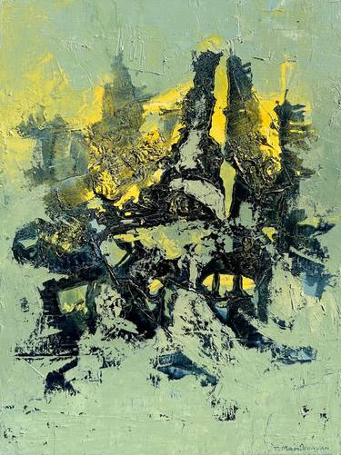 Original Abstract Expressionism Abstract Painting by Tigran Mamikonyan