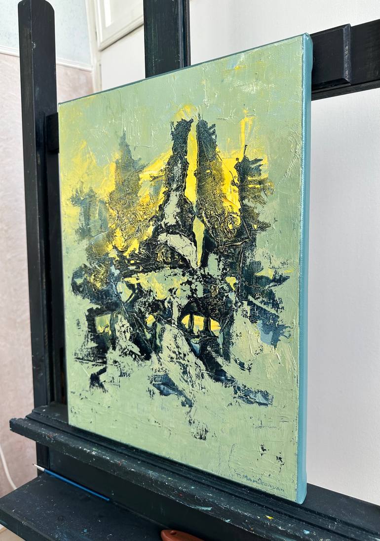Original Abstract Expressionism Abstract Painting by Tigran Mamikonyan
