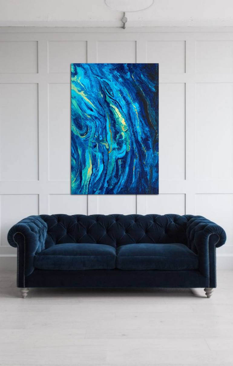 Original Abstract Expressionism Seascape Painting by Tigran Mamikonyan