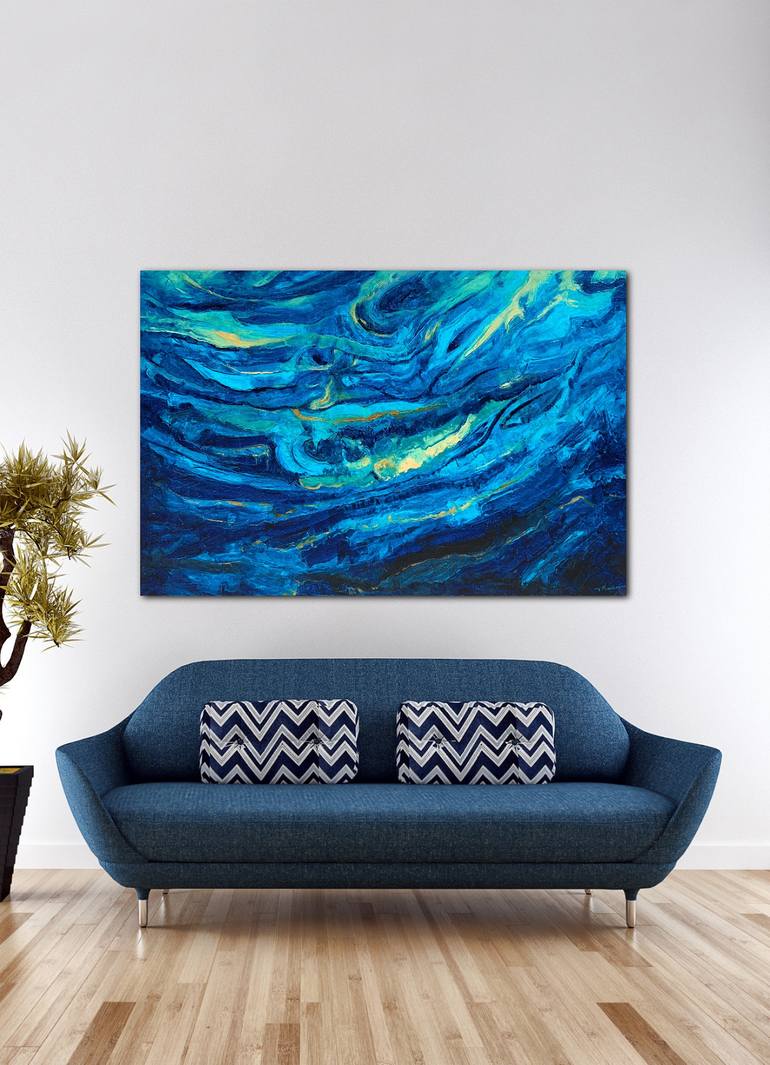 Original Abstract Expressionism Seascape Painting by Tigran Mamikonyan